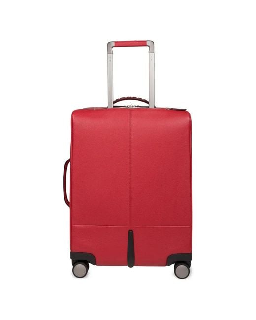 lancel-4-wheel-cabin-suitcase-in-red-lyst