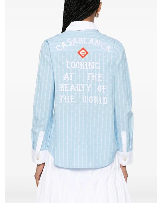 Casablanca Blue Laurel Shirt