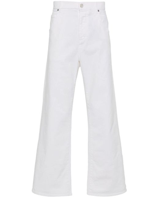 Etro White Pegaso-embroidery Straight-leg Jeans for men