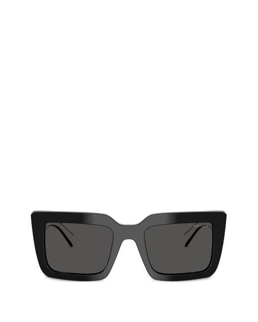 Prada Black Logo-Detail Sunglasses