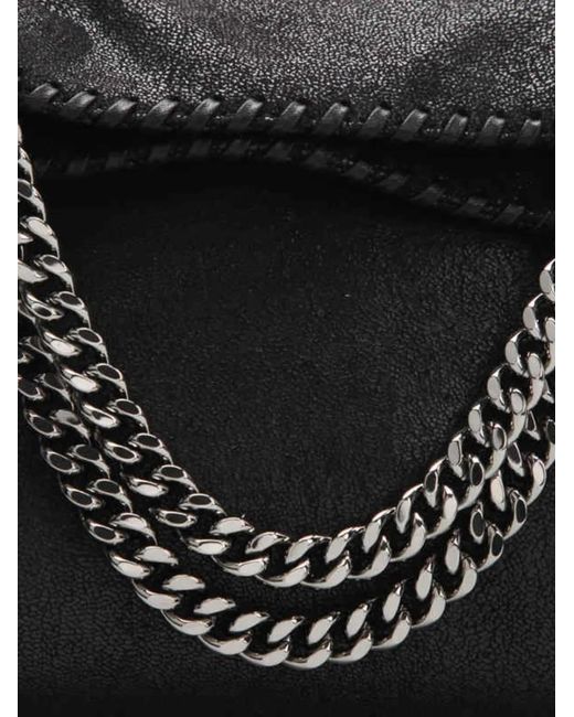 Stella McCartney Black Falabella Chain-Trim Shoulder Bag