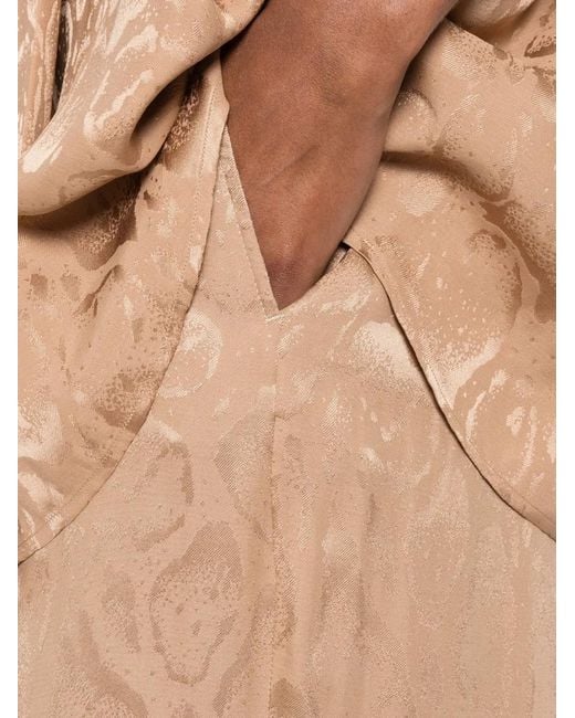 Stella McCartney Natural Jacquard Silk Blend Pataloons