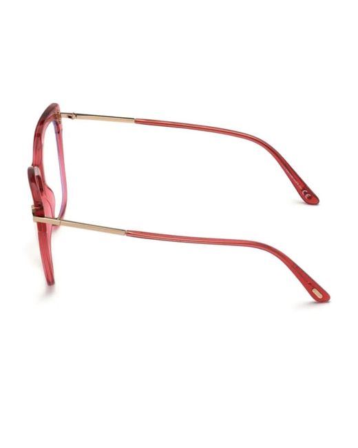 Tom Ford Red Square-Frame Glasses