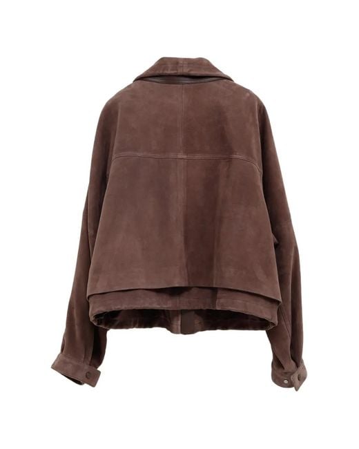 Loewe Brown Suede Zip-Up Jacket
