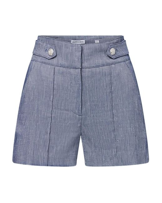 Veronica Beard ハイウエスト ショートパンツ Blue