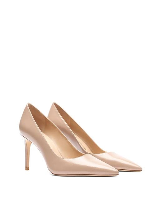 Stuart Weitzman Pink Stuart Power 85 Pointed-Toe Pumps
