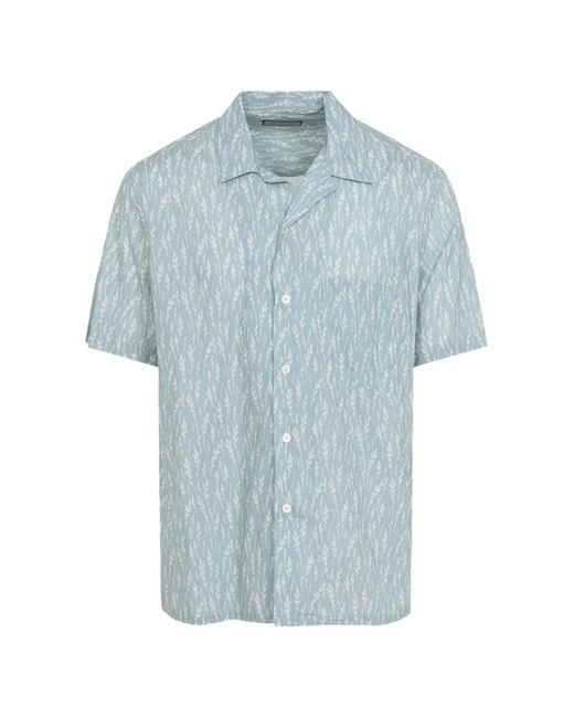 Canali Blue Printed Shirt for men