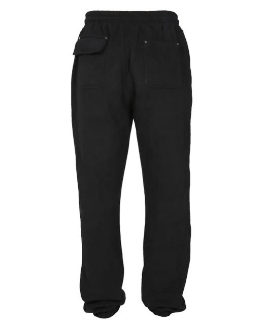 MOUTY Black Logo-Patch Track Pants for men