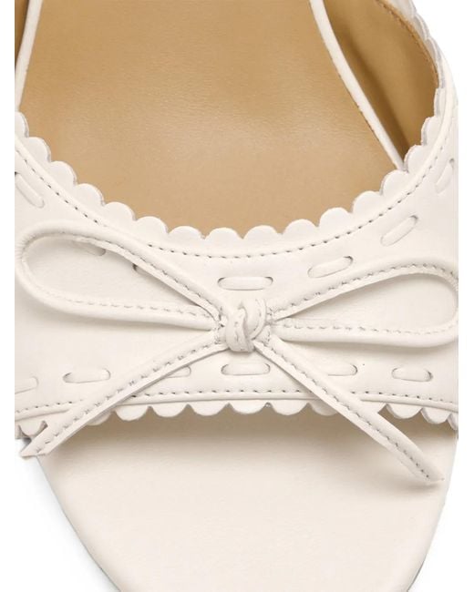 Badgley Mischka Natural Yaritza Bow-Detail Sandals