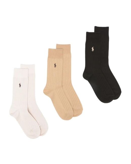 Polo Ralph Lauren Socken Mit Pony-Stickerei (3 Paar) in White für Herren