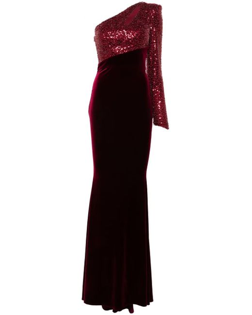 Cristallini Purple Zephyra Maxi Dress