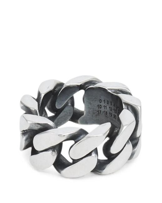 MM6 by Maison Margiela Metallic Heavy Chain Ring
