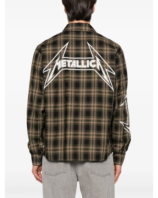 Camicia Metallica di Represent in Green da Uomo
