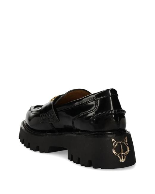 Naked Wolfe Black Flawed Platform Loafers