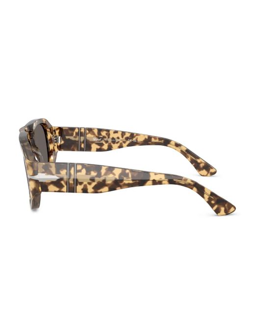Persol Gray Geometric-Frame Sunglasses