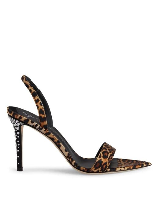 Giuseppe Zanotti Metallic Intriigo Leo 90Mm Silk Sandals