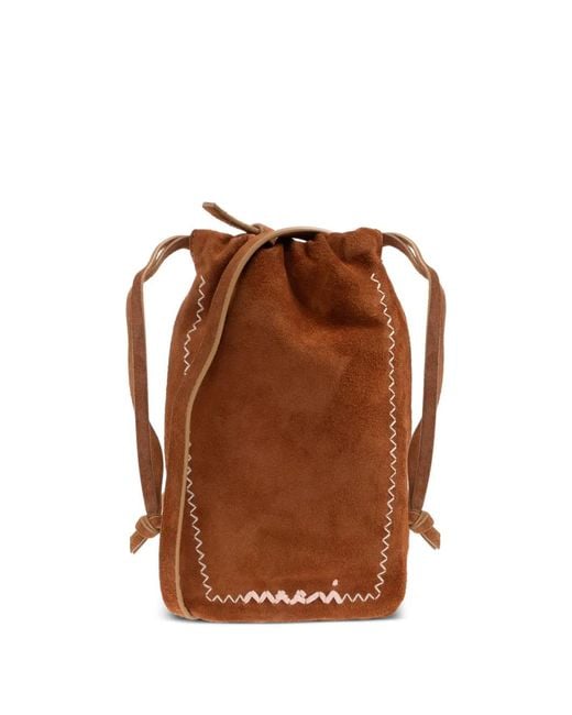 Borsa A Tracolla di Marni in Brown