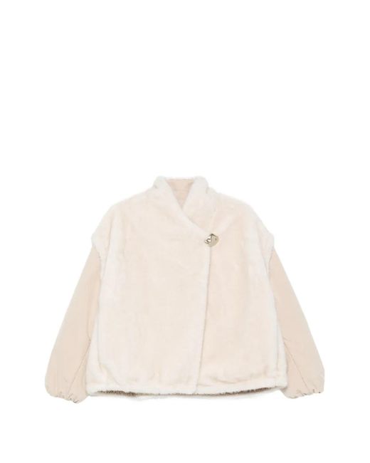 Moncler Natural Logo-Plaque Jacket