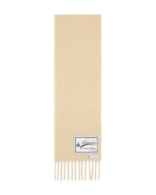 Lanvin Schal Mit Fransen in White für Herren