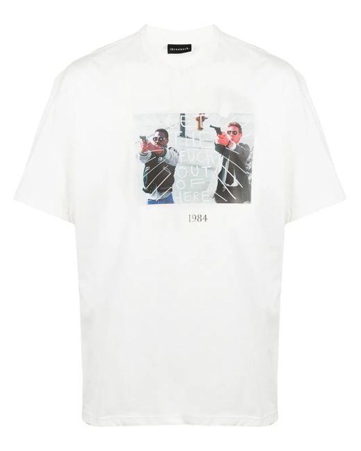 Throwback. 'Lax' T-Shirt in White für Herren