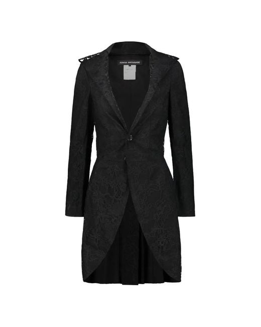 Junya Watanabe Black Lace Collar Coat