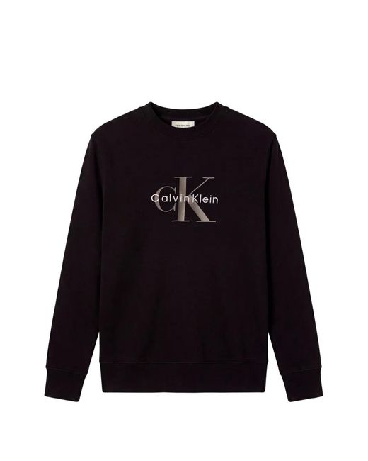 Calvin Klein Blue Logo-Print Sweater for men