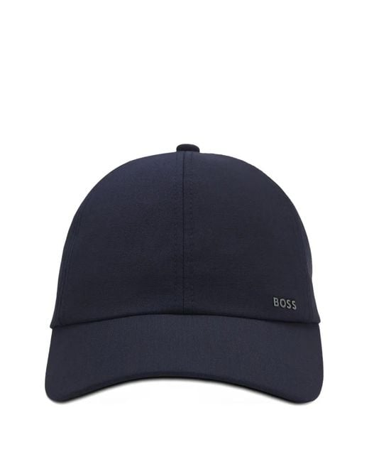 Boss Blue Logo-Rivet Cap for men