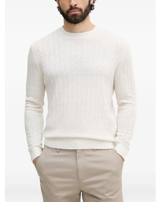 Pull En Maille Texturée ARMANI EXCHANGE pour homme en coloris White