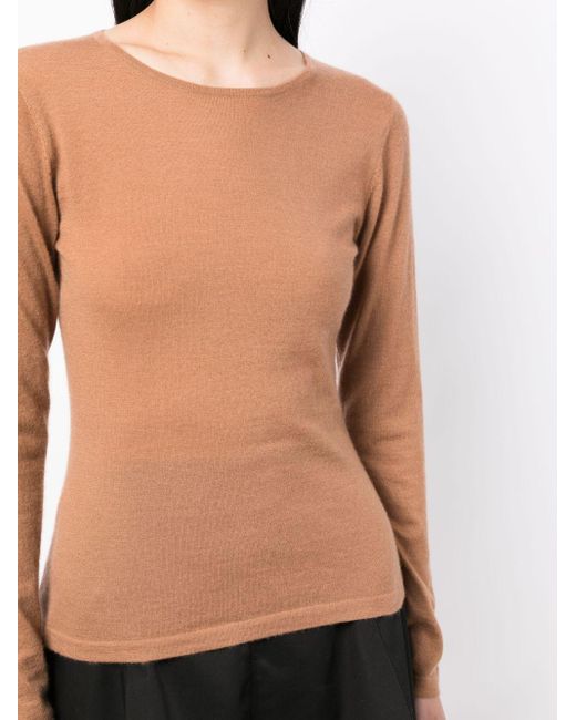 N.Peal Cashmere ロングスリーブ カシミアトップ Brown