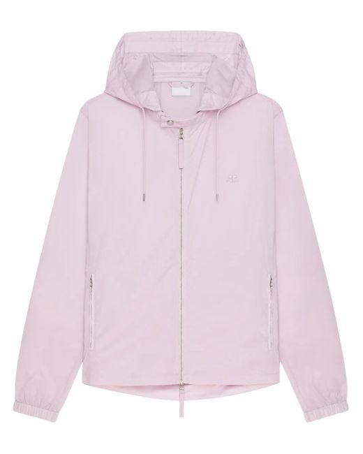 Courreges Pink Hooded Windbreaker for men