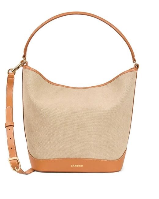 Sandro White Tangoso Bucket Bag