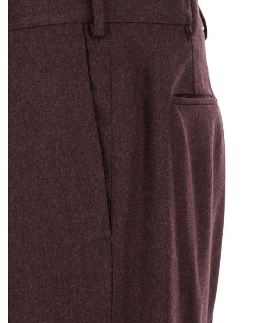 PT Torino Red Pleated Trousers for men