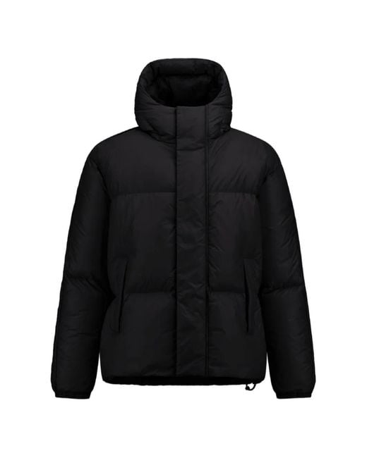Laminar Black Hooded Padded Jacket for men