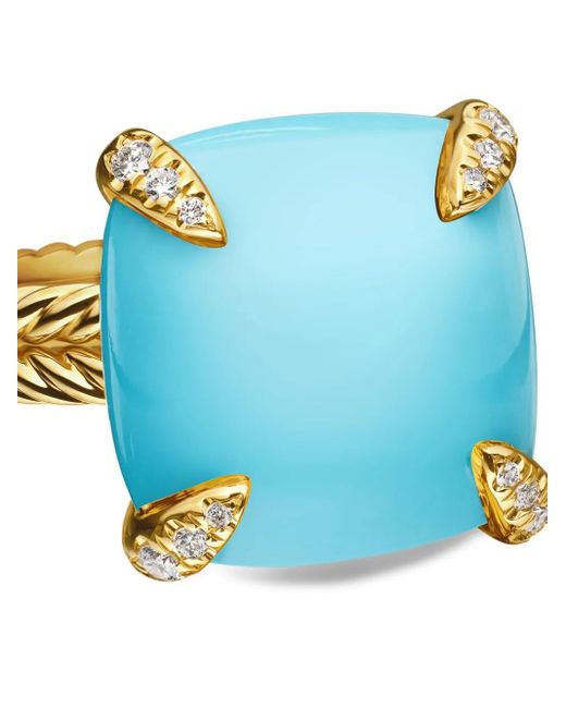 David Yurman Blue 18Kt Châtelaine And Diamond Ring (14Mm)