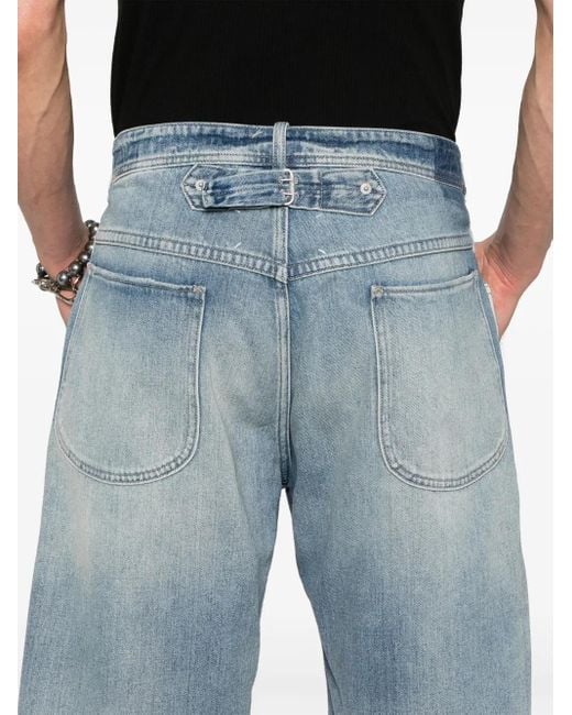 Maison Margiela Blue Denim Buckle Bermuda Shorts for men