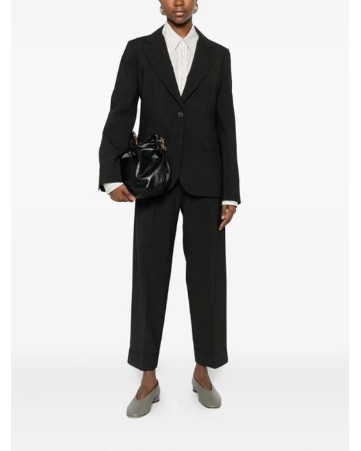P.A.R.O.S.H. Black Single-Breasted Blazer