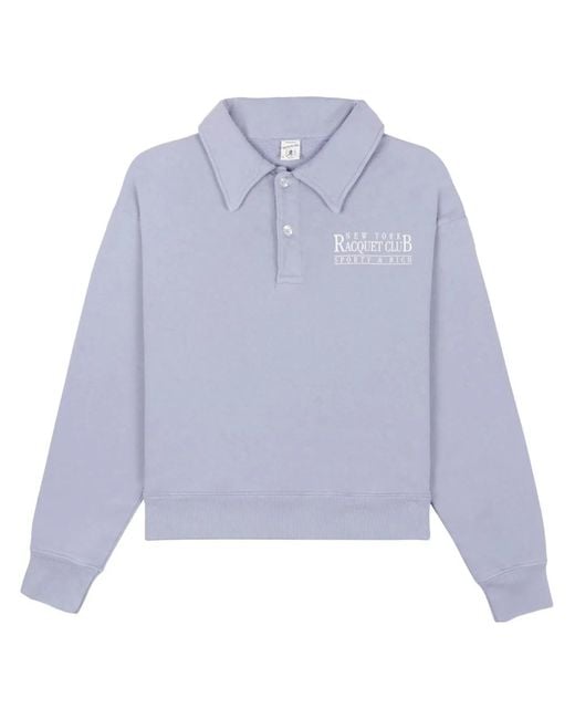 Sporty & Rich Purple Ny Racquet Club Cotton Polo