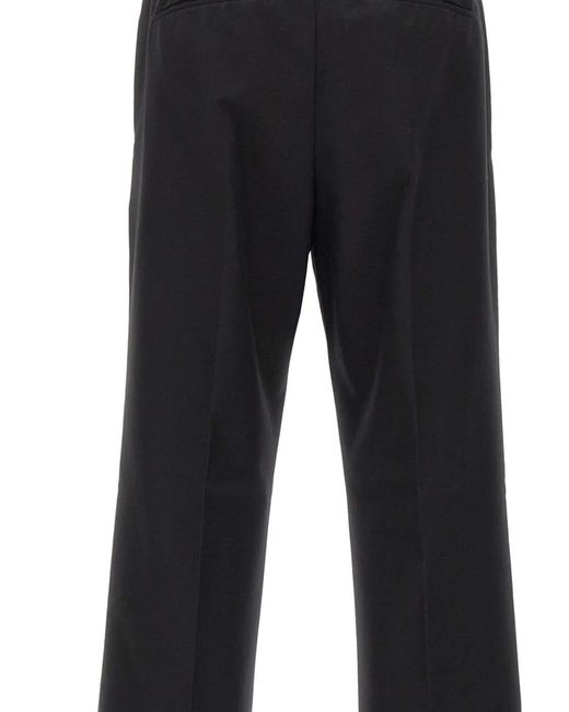 PT Torino Black Tailored Crease Trousers for men