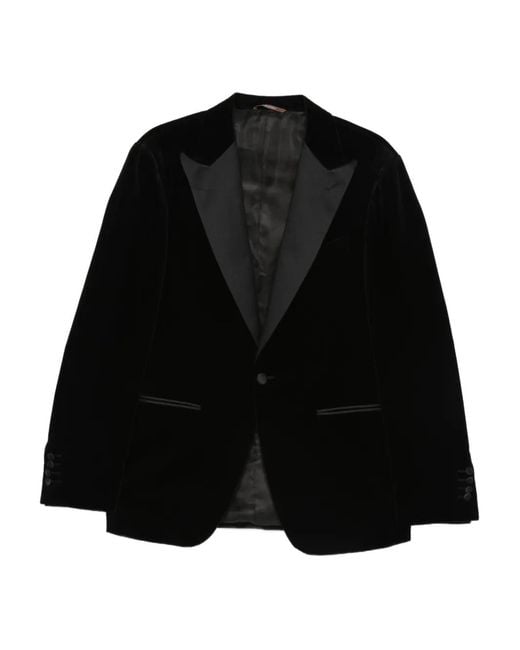 Canali Black Textured Blazer for men