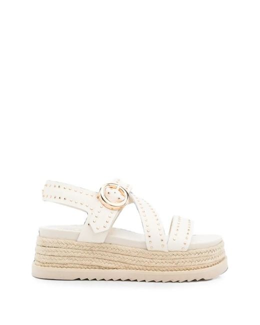 Cult White Doja Stud-Embellishment Sandals