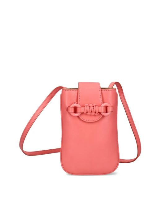 See By Chloé Pink Flap-Closure Leather Phone Bag