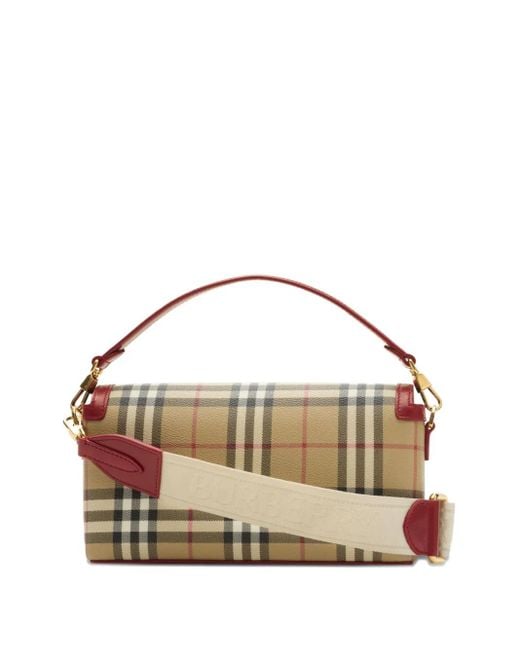 Burberry Natural Checked Tote Bag