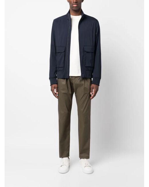 Herno Gray Drawstring Straight-Leg Trousers for men