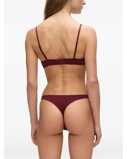Karl Lagerfeld Purple Autograph Pointelle Bralette