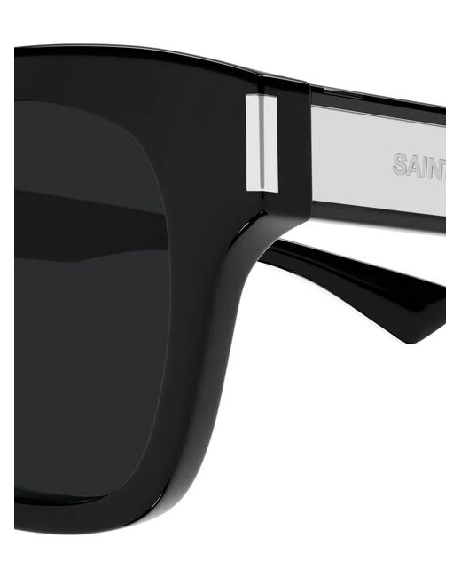 Saint Laurent Black Rectangle-Frame Sunglasses for men