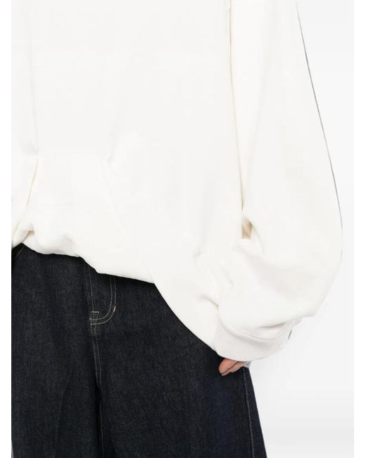 Marina Yee White Crew-Neck Sweatshirt
