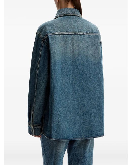 12 STOREEZ Blue Denim Shirt