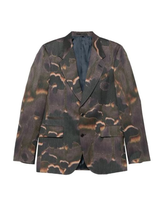 Paul Smith Gray Abstract-Print Blazer for men