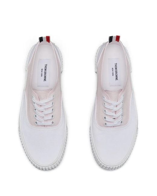 Thom Browne White Funmix Heritage Sneakers