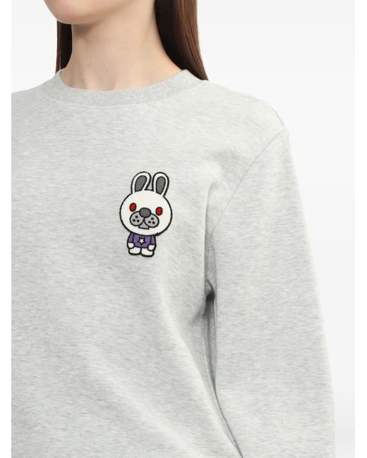 A Bathing Ape White Rabbit Appliqué Sweater